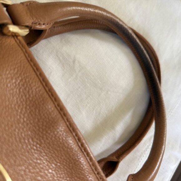 Tory Burch Amanda Mini Satchel Brown Leather Shoulder Bag - Picture 7 of 11